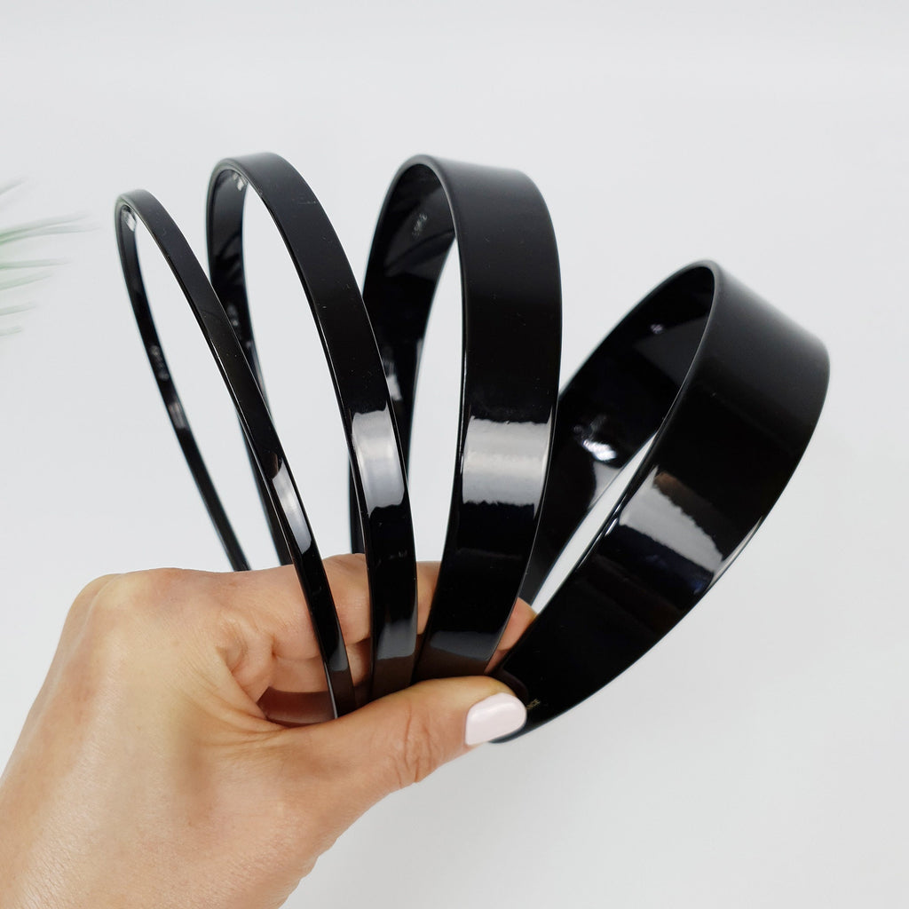 All Black Simple Basic Headband / Elegant Turban Bandanna / Hair Accessory for Woman / Black Wide Headband