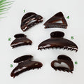 Chic Brown Hair Claw Clip / Simple French Hair Pin / Hair Accessory for Woman