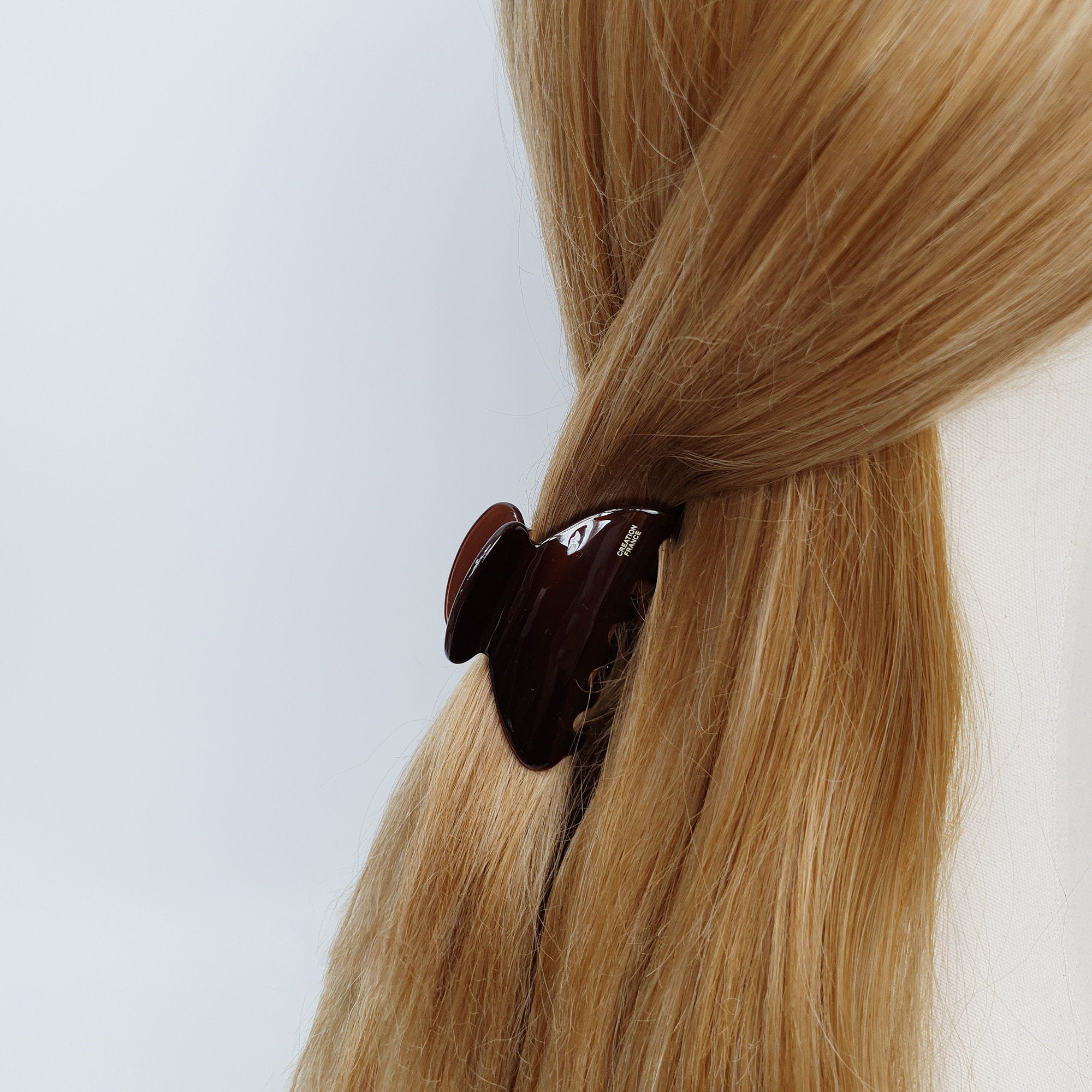 Chic Brown Hair Claw Clip / Simple French Hair Pin / Hair Accessory for Woman