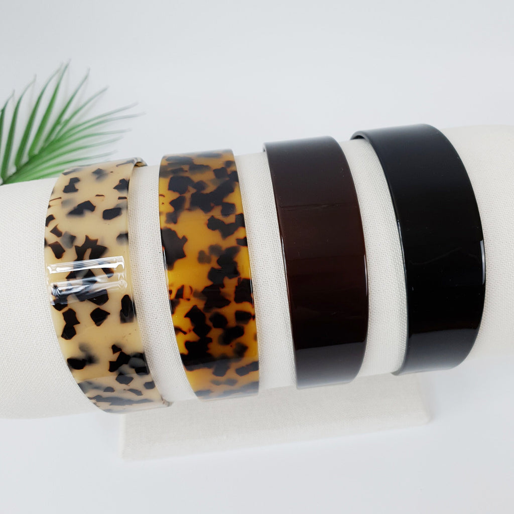 Leopard Marble Wide Headband (1.4 Inch) / Fashionable Tortoise Shell Turban Bandanna / Hair Accessory for Woman