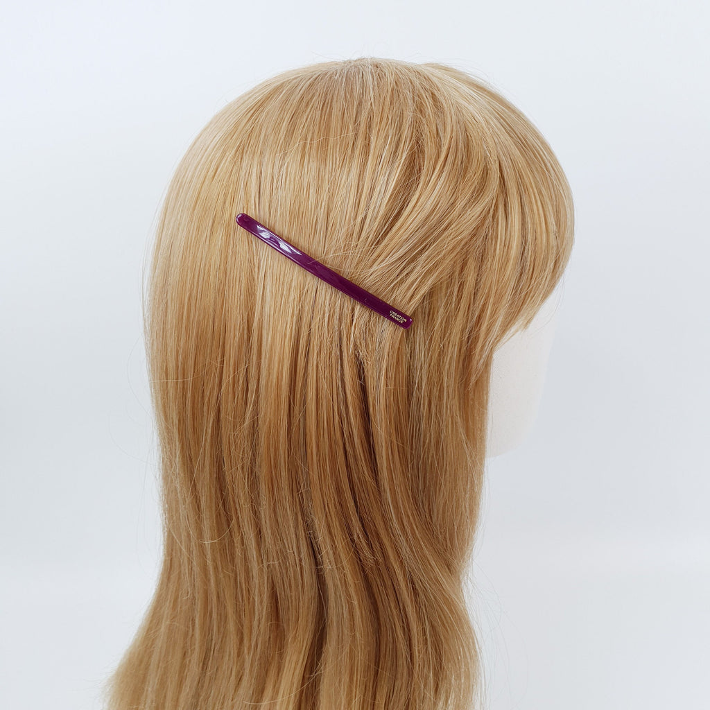 Tortoise Shell Long Bobby Pin (3.5 Inch) / Simple Line Leopard French Hair Pin / Hair Accessory for Woman / Snap Clip for Thin Hair
