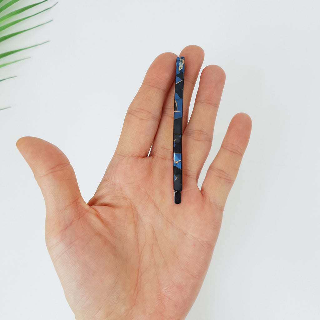 Tortoise Shell Long Bobby Pin (3.5 Inch) / Simple Line Leopard French Hair Pin / Hair Accessory for Woman / Snap Clip for Thin Hair