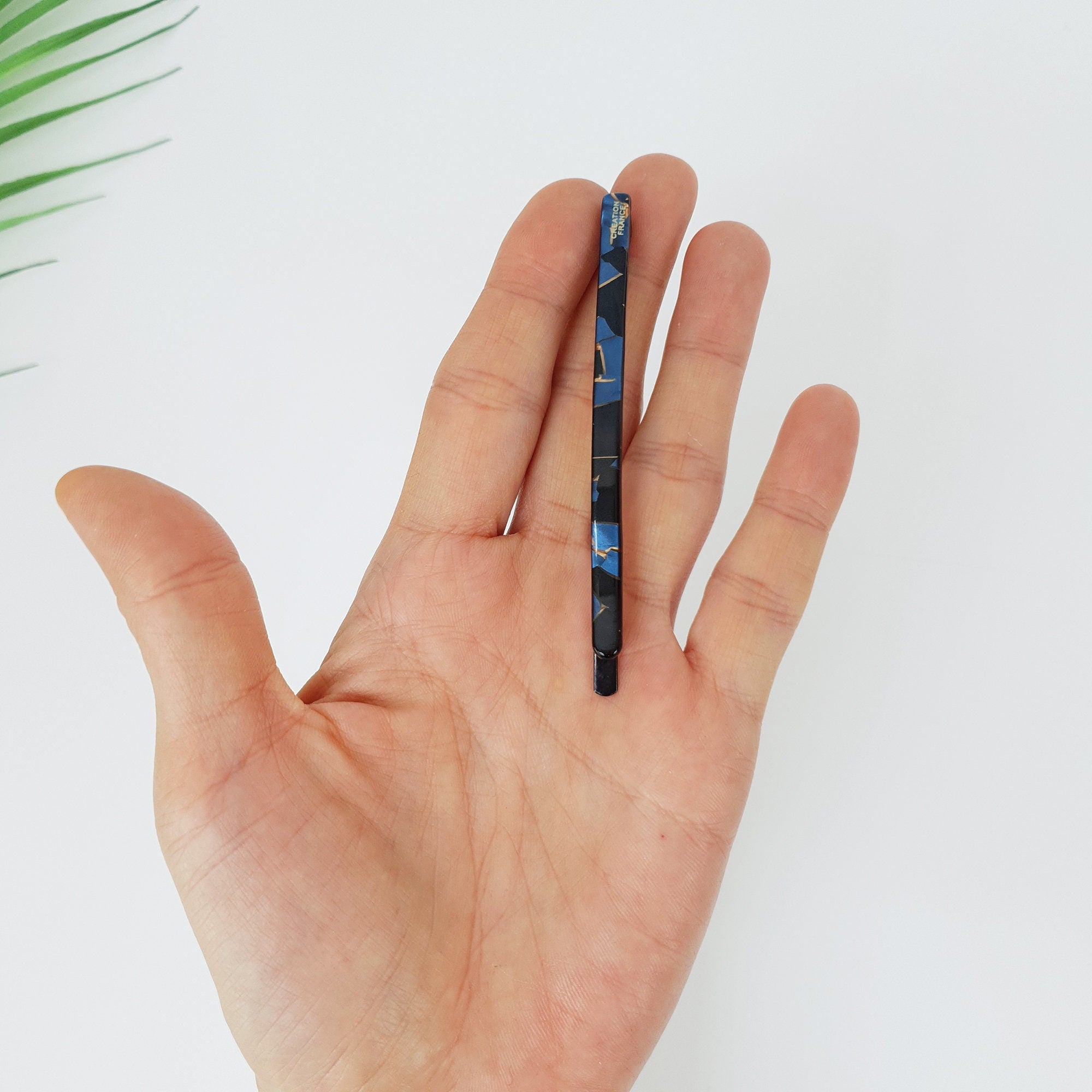 Tortoise Shell Long Bobby Pin (3.5 Inch) / Simple Line Leopard French Hair Pin / Hair Accessory for Woman / Snap Clip for Thin Hair