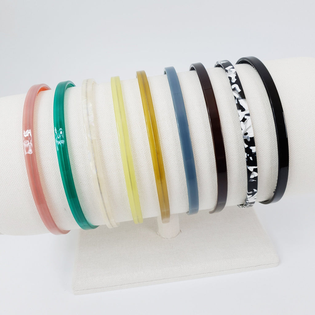 Pure Color Inner Wire Thin Headband / Simple Line Headband / Elegant Hair Accessories for Woman / Alice Headband