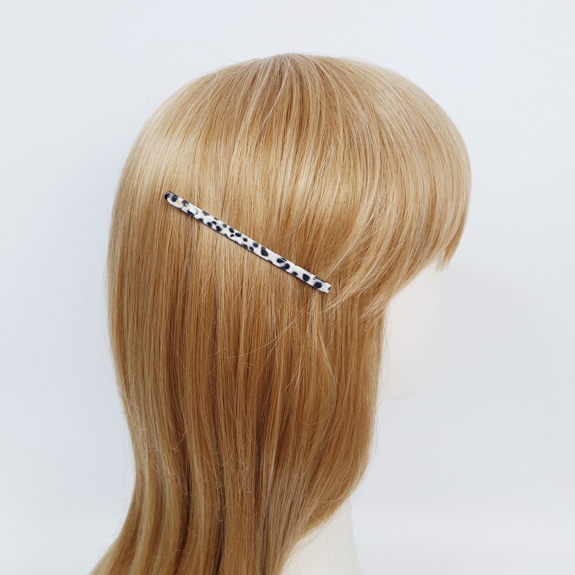 Simple Line Vivid Color Bobby Pin (3.3 Inch) / Leopard French Hair Pin / Hair Accessory for Woman
