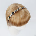 Leopard Long Ribbon Thin Headband (0.3 Inch) / Simple Line Knotted Headband / Elegant Hair Accessories for Woman / Tortoise Shell Headband