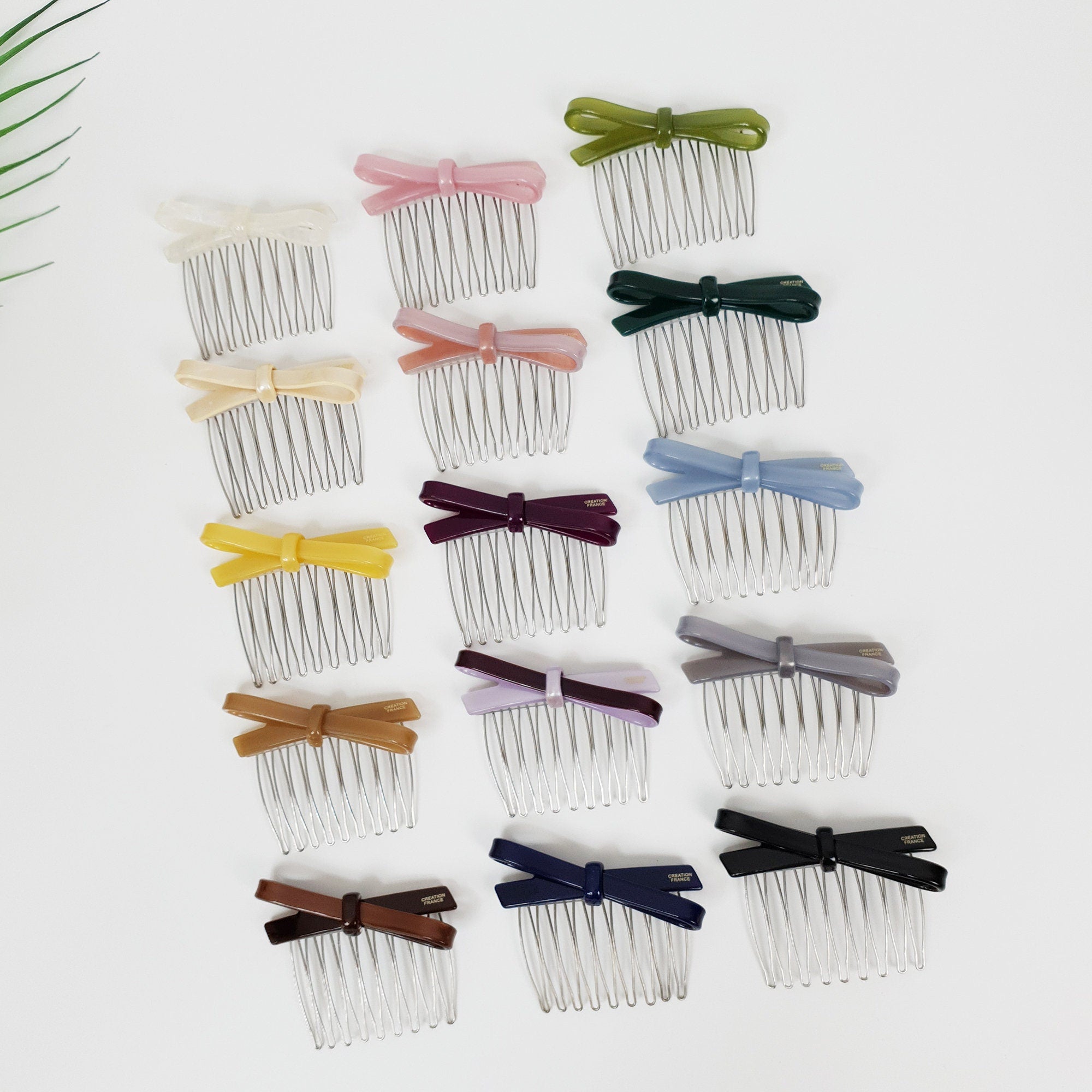 Pure Color Simple Ribbon Non-slip Hair Comb Pin (2.8 Inch) / Cute French Hair Pin / Hair Fork for Woman
