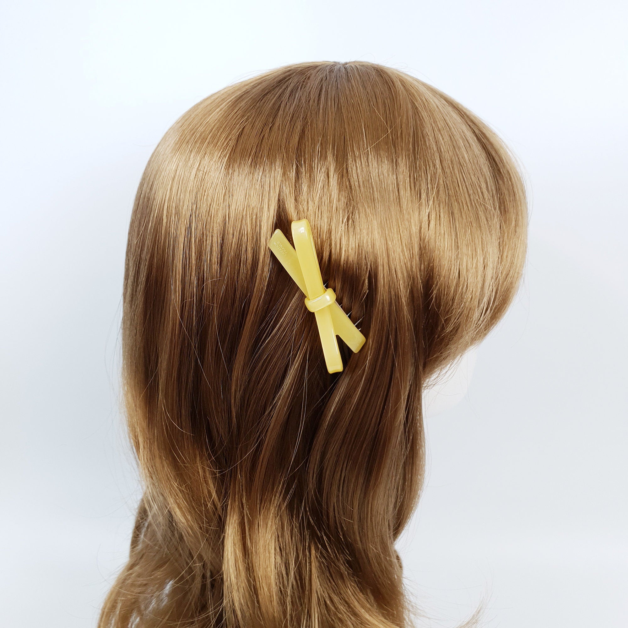 Pure Color Simple Ribbon Non-slip Hair Comb Pin (2.8 Inch) / Cute French Hair Pin / Hair Fork for Woman