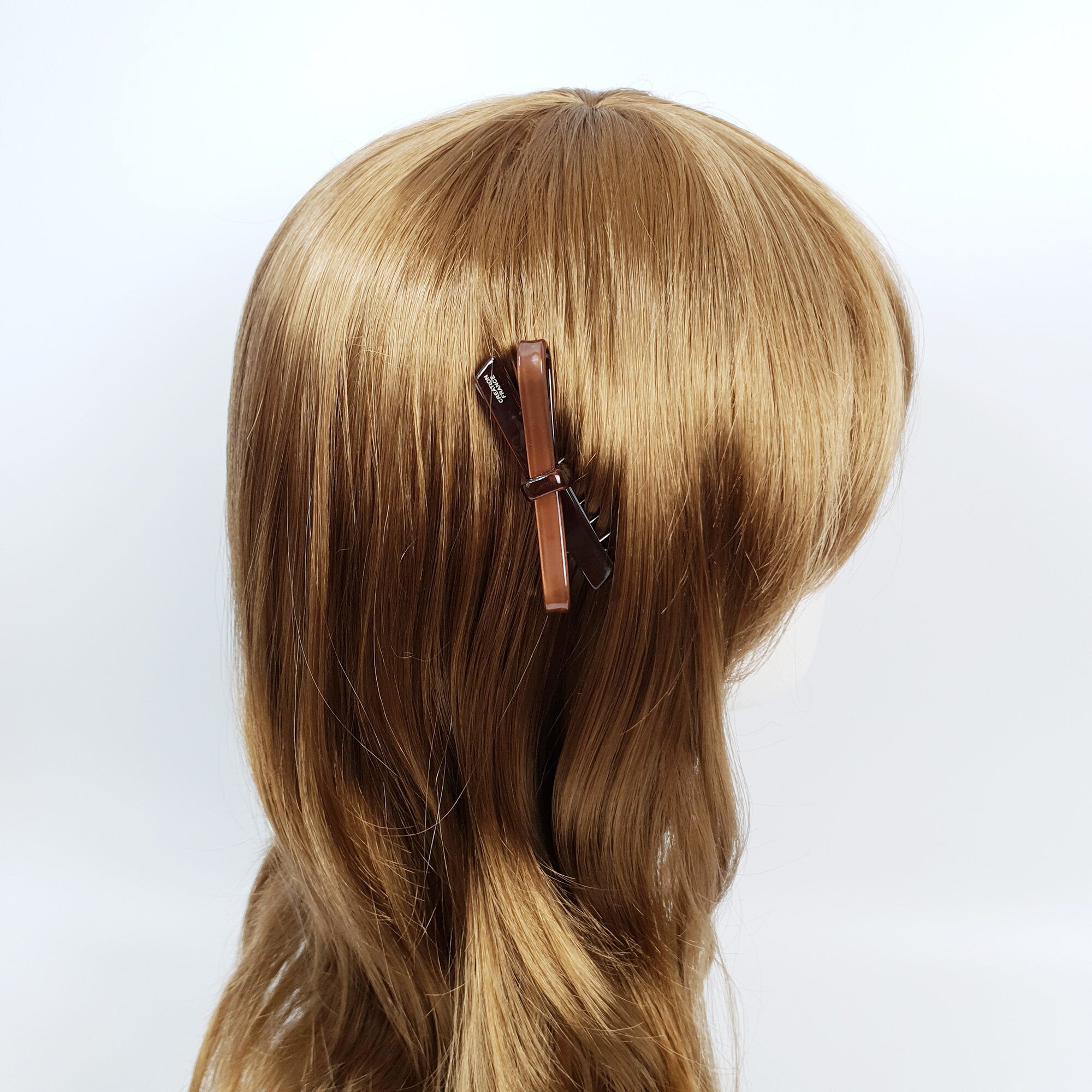 Pure Color Simple Ribbon Non-slip Hair Comb Pin (2.8 Inch) / Cute French Hair Pin / Hair Fork for Woman