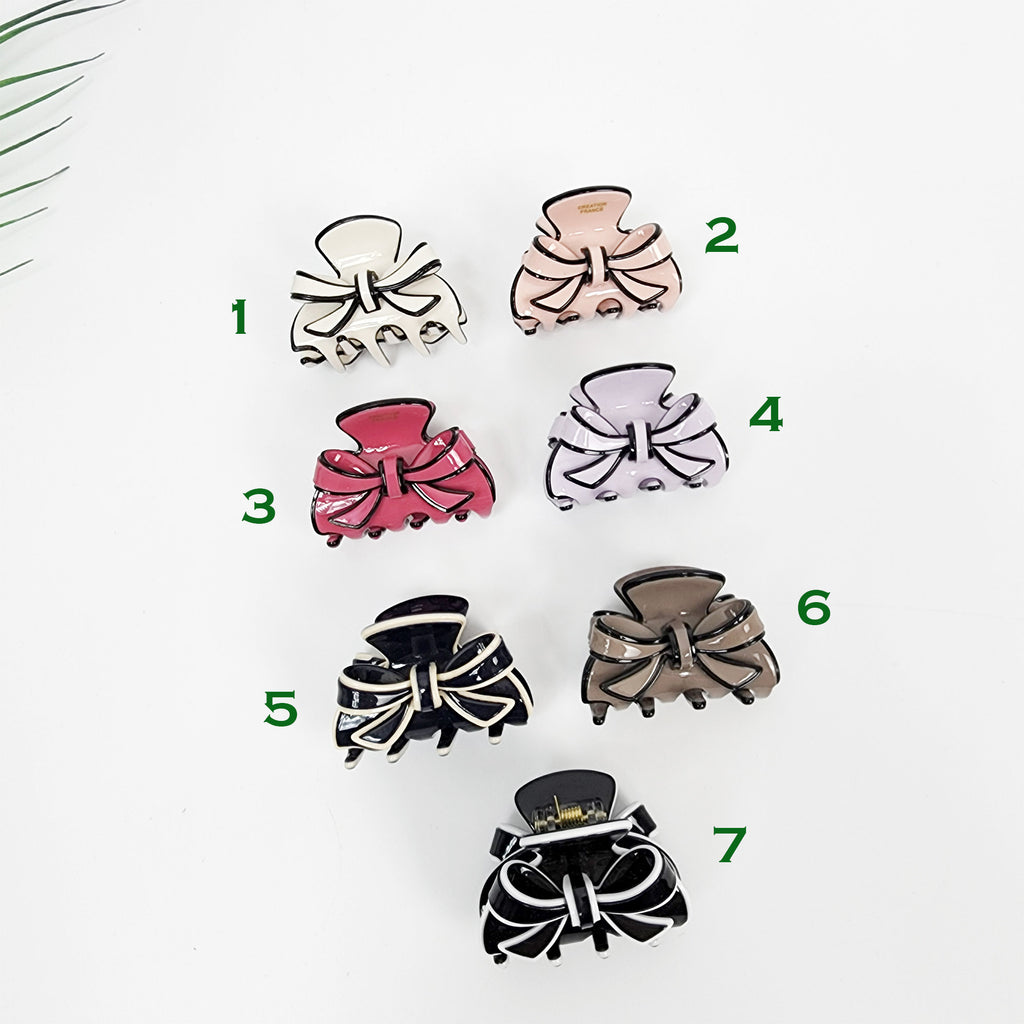 Pastel Color Balance Ribbon Hair Claw Clip (1.8 Inch) / Colorful French Hair Pin / Hair Accessory for Woman