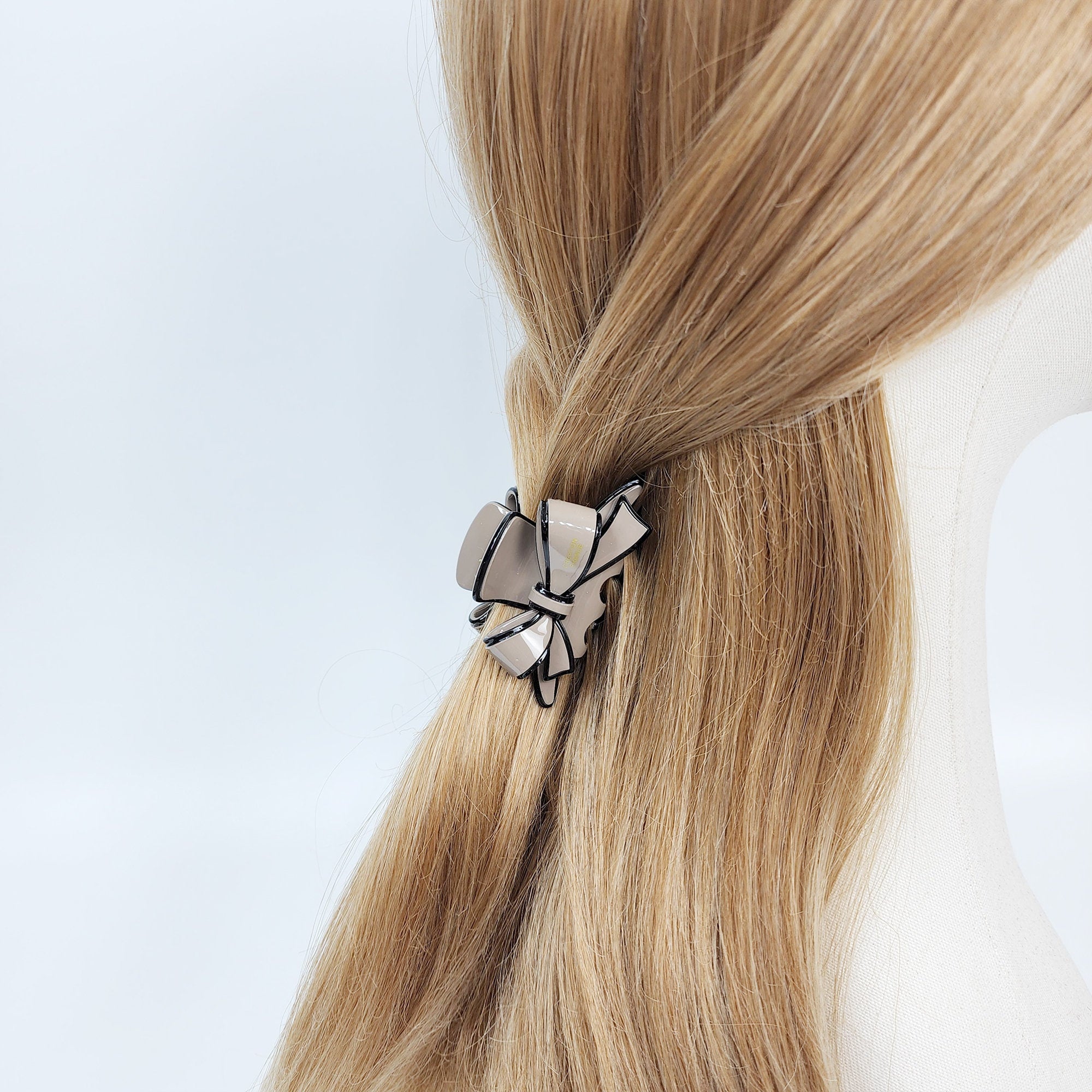 Pastel Color Fashion Ribbon Hair Claw Clip (2.4 Inch) / Luxurious French Hair Pin / Hair Accessory for Woman