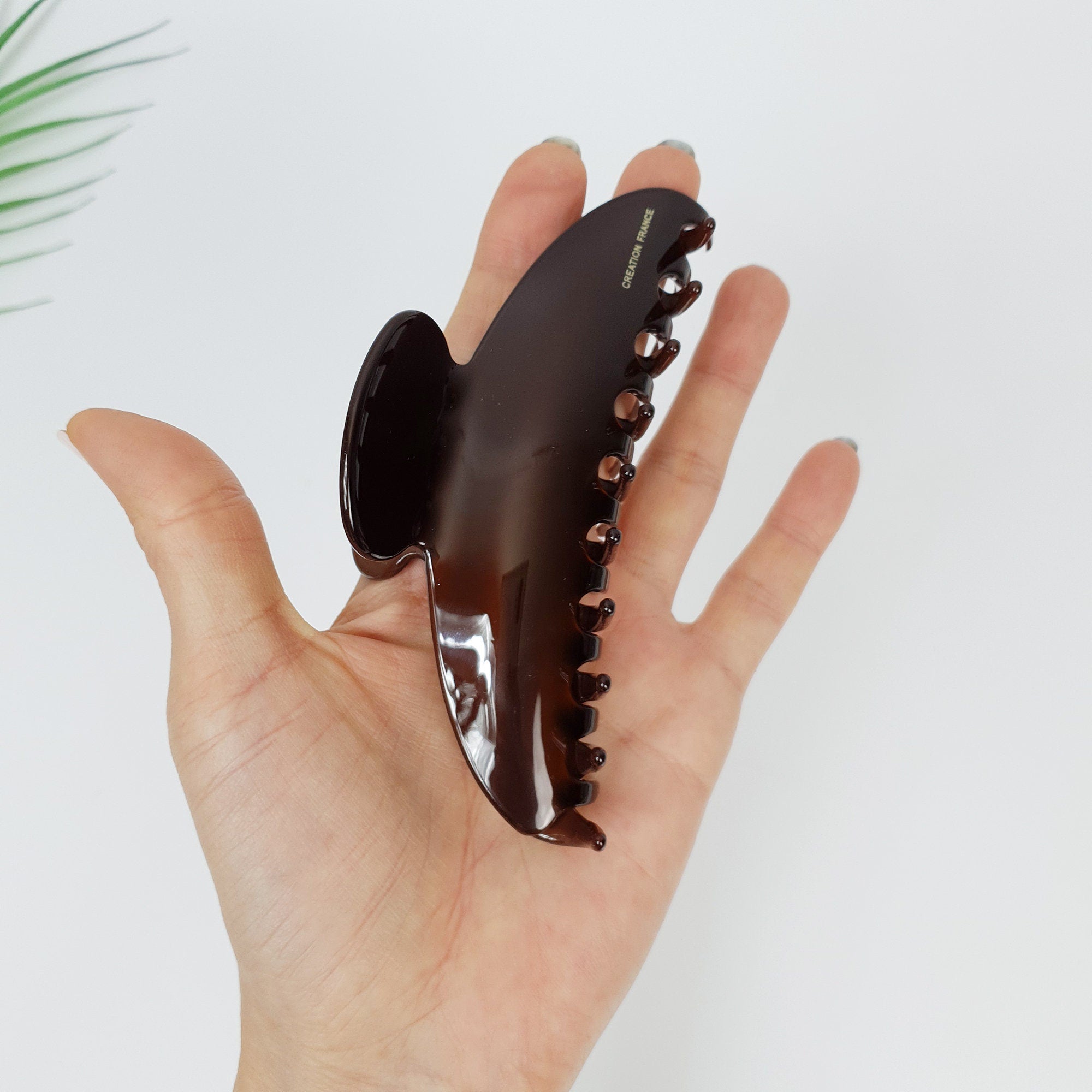 Chic Brown Hair Claw Clip / Simple French Hair Pin / Hair Accessory for Woman