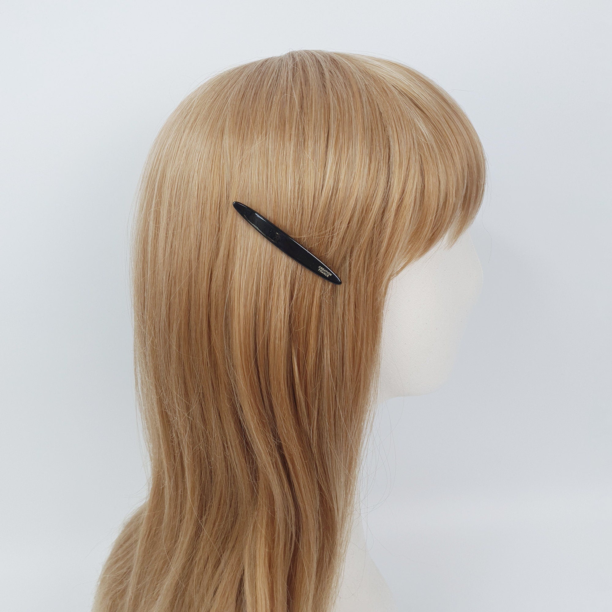 Pure Color Oval Long Bobby Pin (2.6 Inch) / Simple French Hair Pin / Hair Accessory for Woman / Snap Clip for Thin Hair