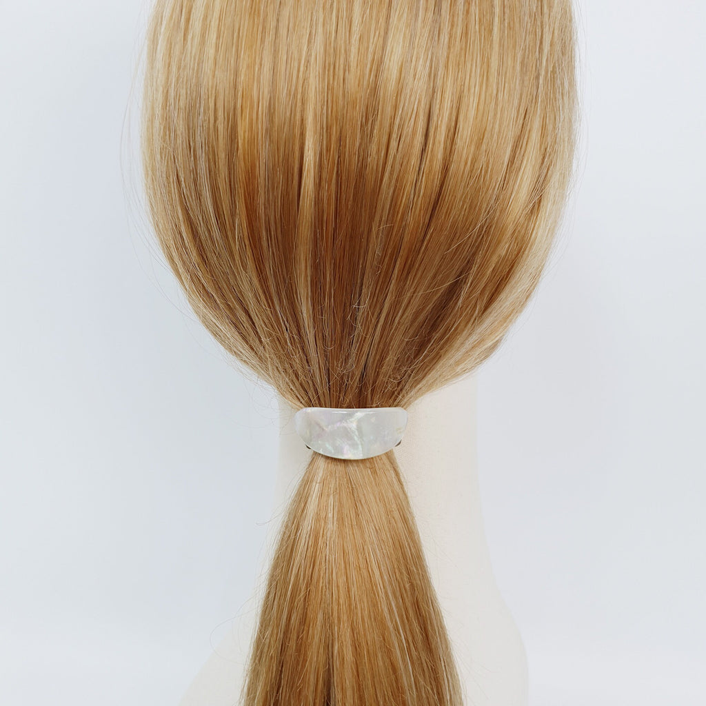 Leopard Pure Color Slim Oval Round Hair Tie / Simple Small Ponytail Holder / Hair Accessory for Woman / French Hair Pin