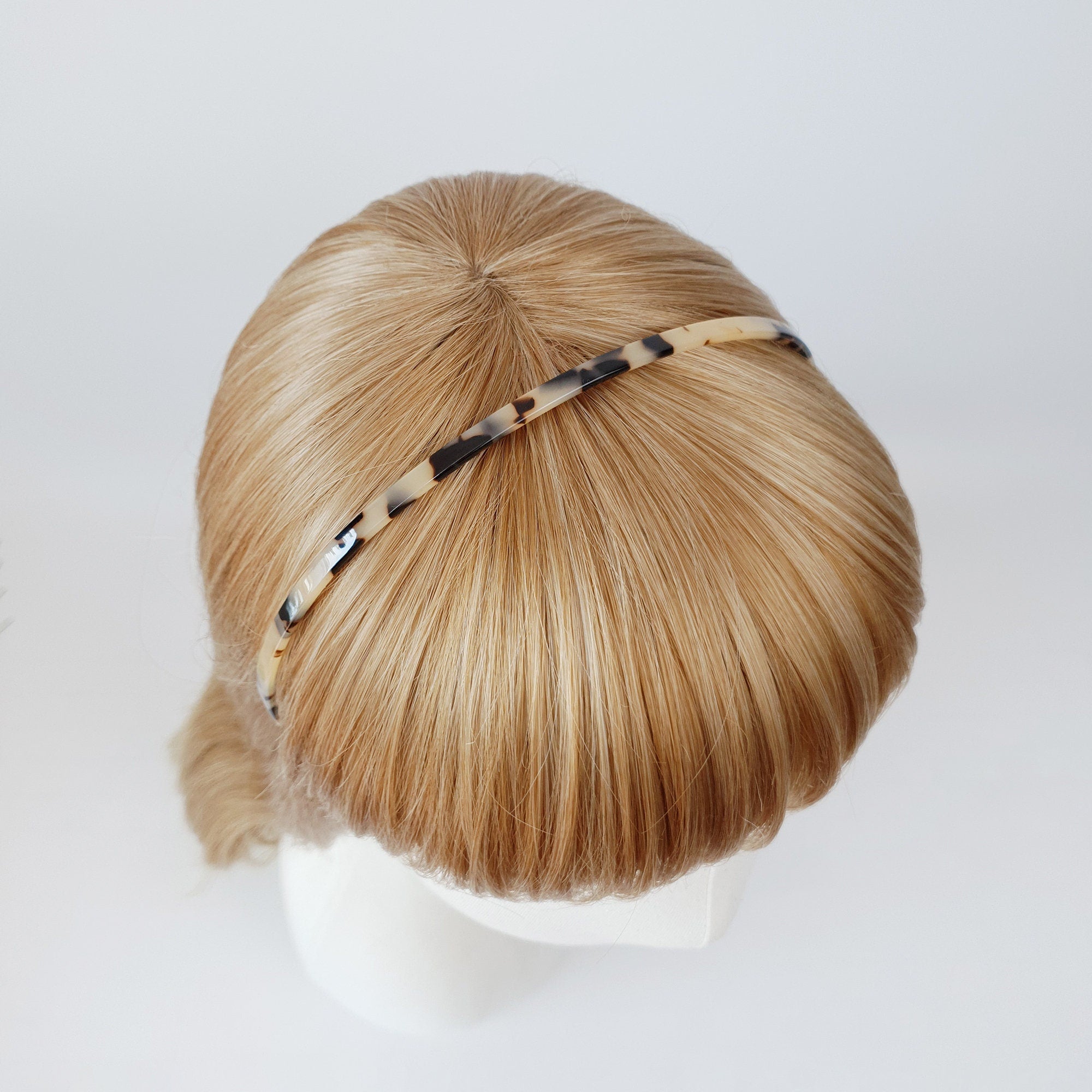Leopard Extra Thin Headband (0.2 Inch) / Simple Line Tortoise Shell Headband / Hair Accessories for Woman