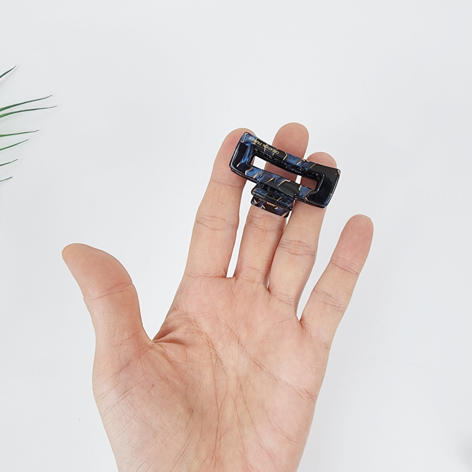 Leopard Square Small Hair Claw Clip / Tortoise Shell Mini French Pin / Hair Barrette for Woman / Mini Hair Clips