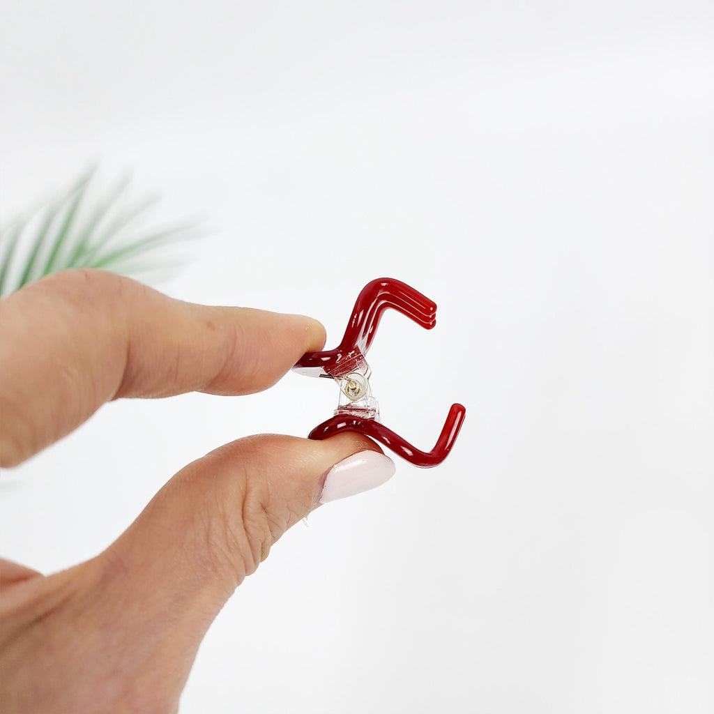 Cellulose Cutie Flower Hair Clips (1.2 Inch) / Cute Mini Hair Pin / Hair Accessory for Woman / Small Octopus Hair Clip