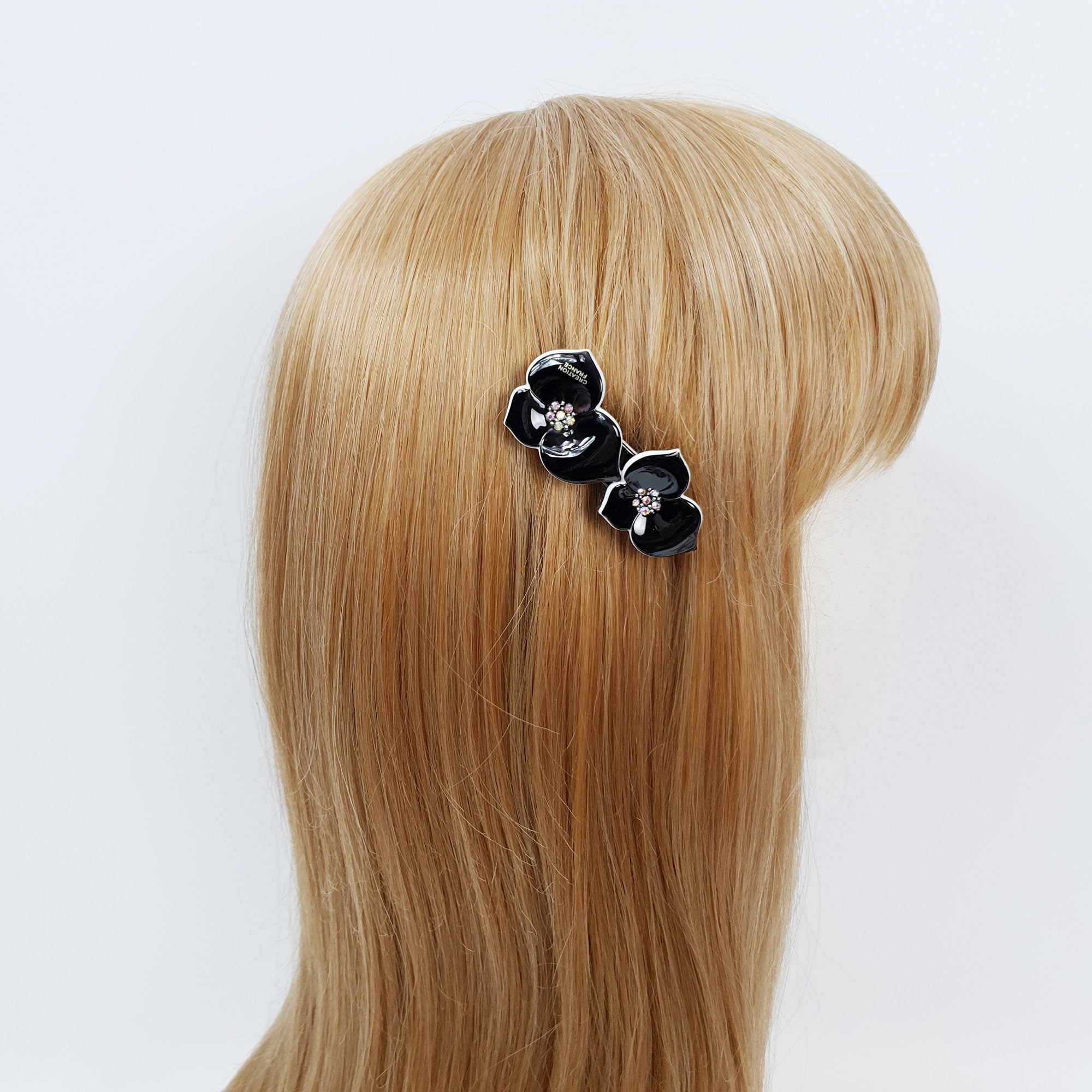 Blossom Nonslip Hair Comb Pin with Cubic / Tortoise Shell French Hair Pin / Hair Fork for Woman / Flower Hair Pin