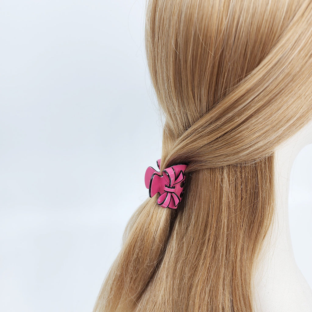 Pastel Color Balance Ribbon Hair Claw Clip (1.8 Inch) / Colorful French Hair Pin / Hair Accessory for Woman