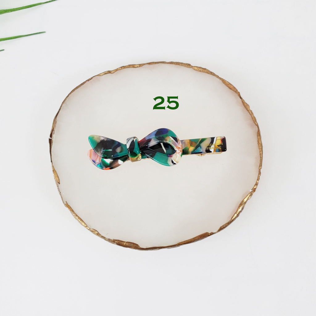 Single Ribbon Hair Clips / Tortoise Shell French Hair Pin / Hair Accessory for Woman / Alligator Hair Clip