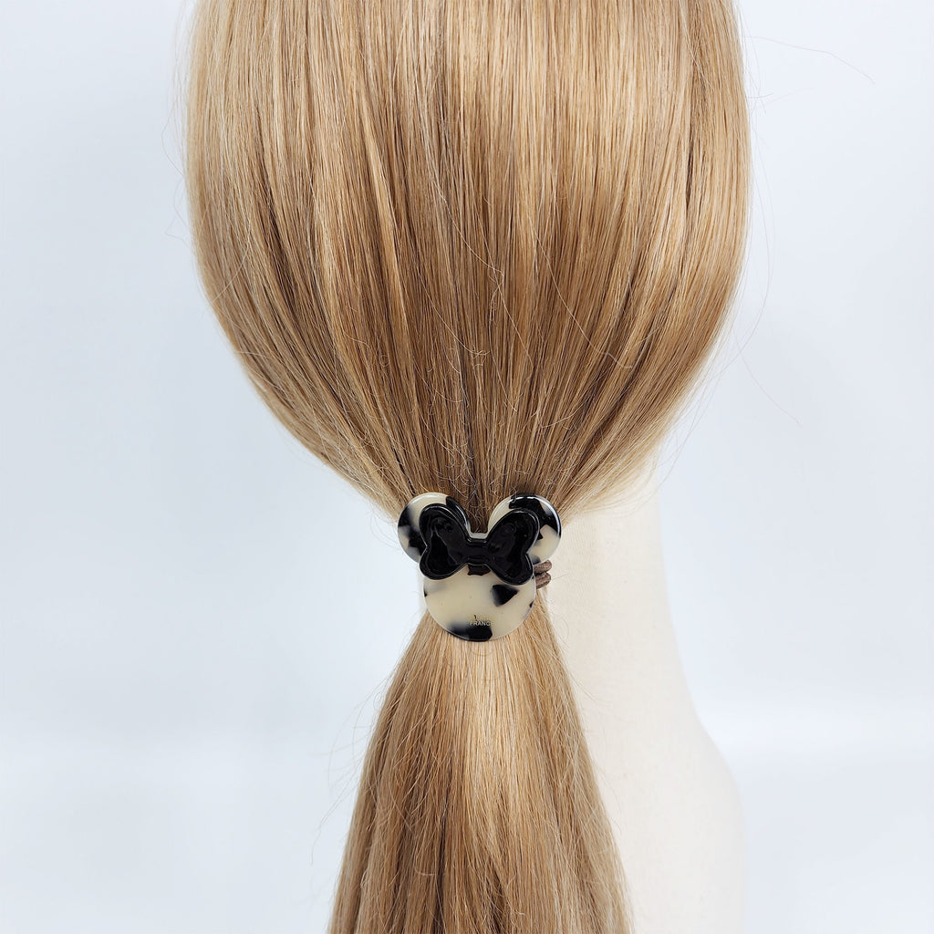 Pretty Mini Mouse Hair Tie / Cute Ponytail Holder / Hair Accessory for Woman / French Hair Pin / Hair Scrunchy