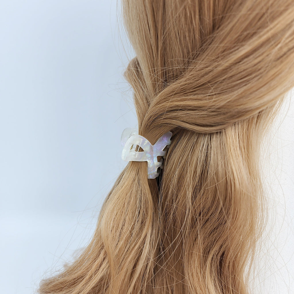 Short Twist Mini Hair Claw Clip (1.6 Inch) / Cute Small French Hair Pin / Hair Accessory for Woman / French Barrette for Girls