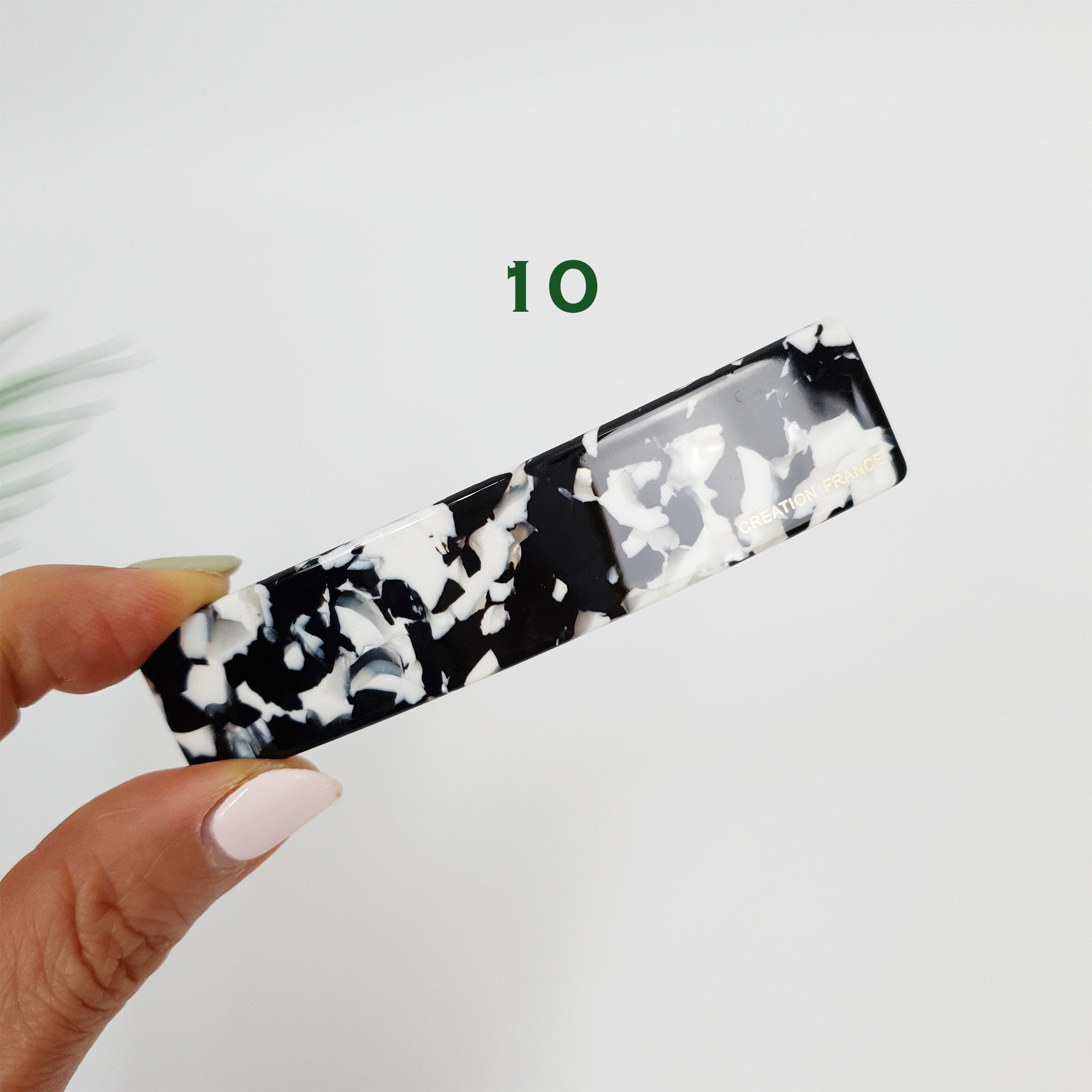 Leopard Long Square Hair Barrette (3.5 Inch) / Tortoise Shell French Hair Pin / Hair Accessory for Woman / Automatic Hair Clip