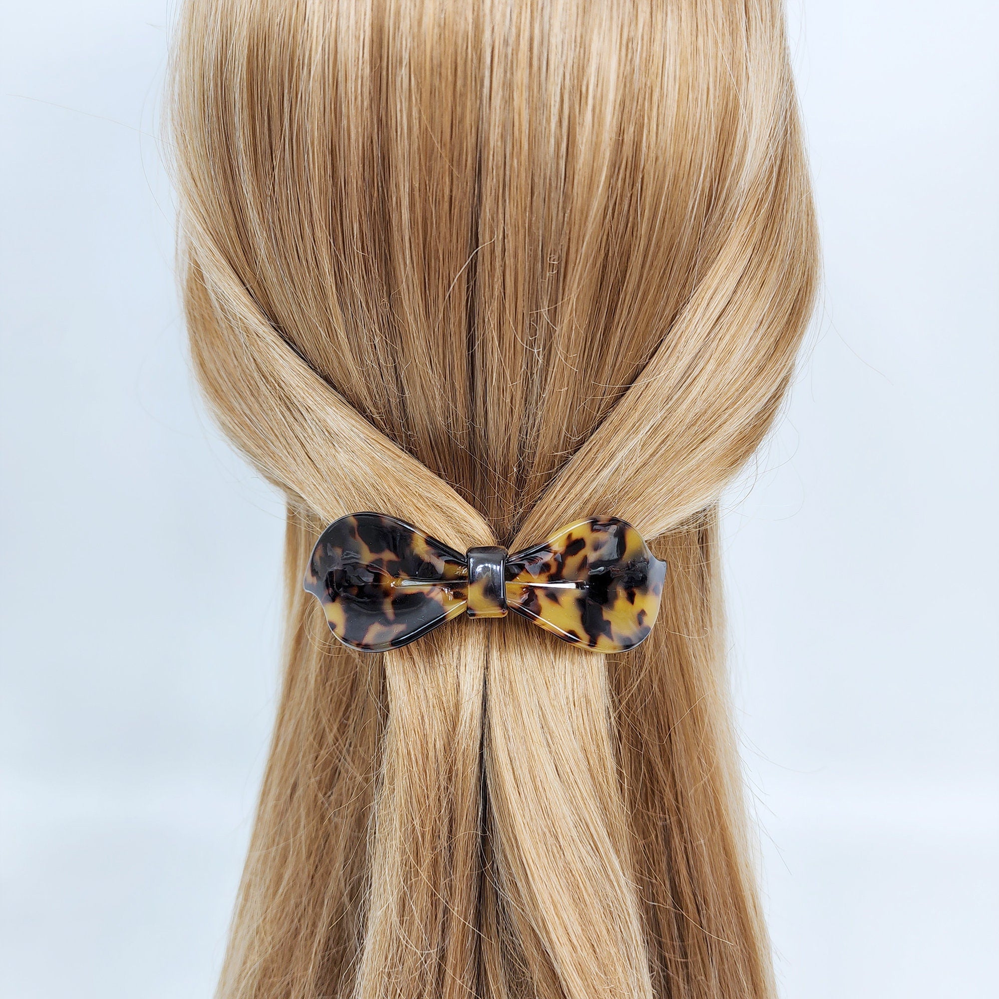 Leopard Lip Shape Hair Barrette (3.7 Inch) / Tortoise Shell French Hair Pin / Hair Accessory for Woman / Automatic Hair Clip