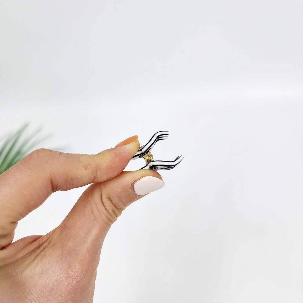 Three Floral Leaf Hair Clip (2 pieces in 1 set) / Cute Small French Hair Pin / Hair Barrette for Woman / Pastel Color French Barrette