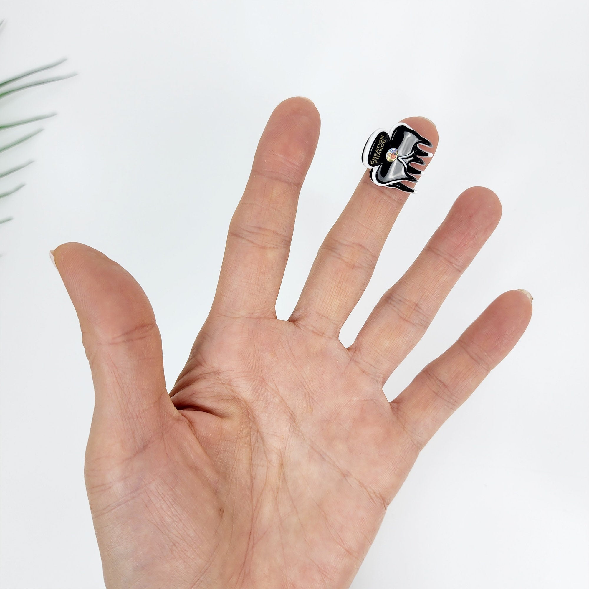 Three Floral Leaf Hair Clip (2 pieces in 1 set) / Cute Small French Hair Pin / Hair Barrette for Woman / Pastel Color French Barrette