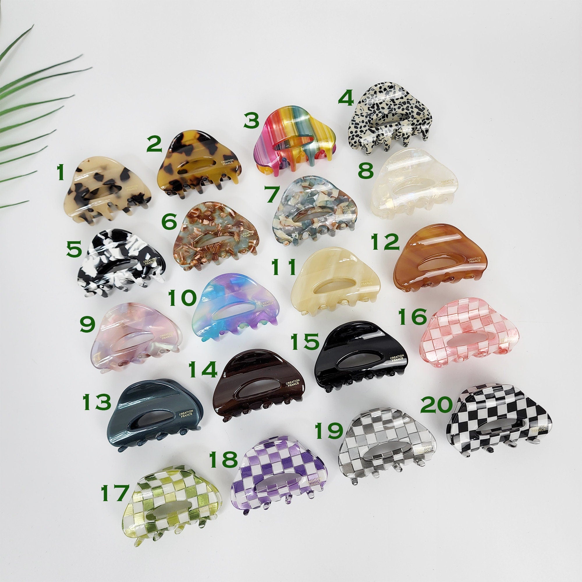 Beanie Hair Clip Claw (2.0 Inch) / Tortoise Shell Small French Hair Pin / Hair Barrette for Woman / Acrylic Hair Claw
