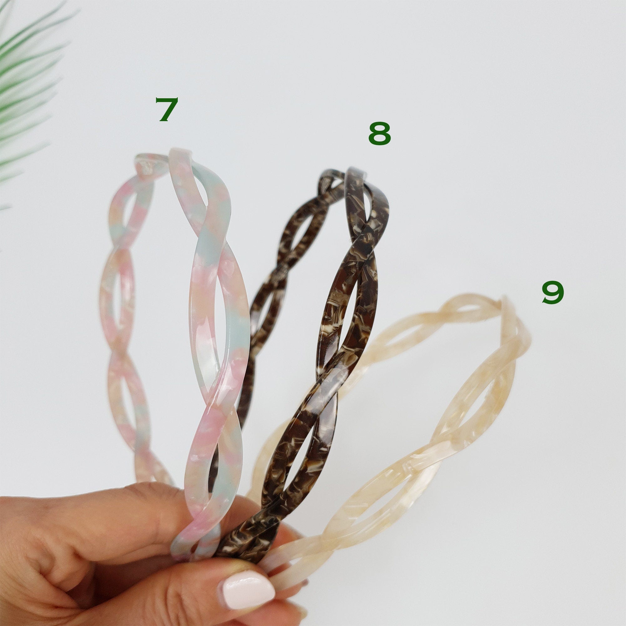 Tortoise Shell Two Line Twist Headband / Simple French Hair Pin / Hair Accessory for Woman / Thin Headband / Alice Headband
