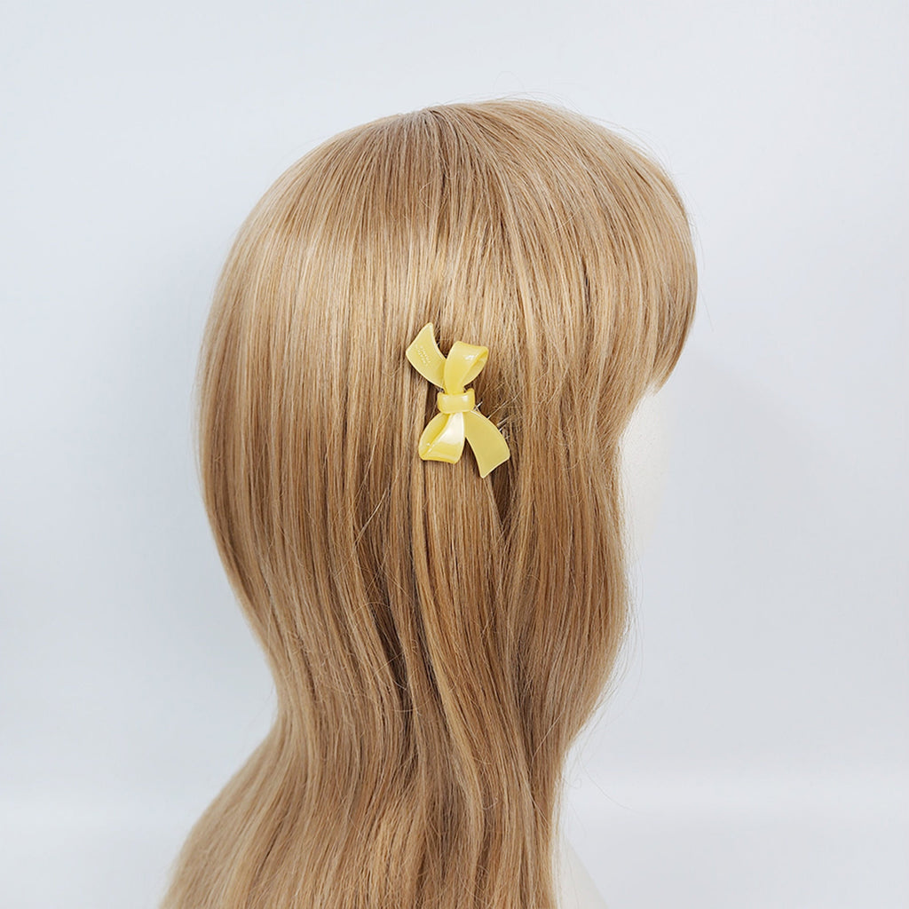 Tortoise Shell Double Ribbon Hair Comb Pin / Cute French Hair Pin / Hair Fork for Woman / French Barrette for Girls