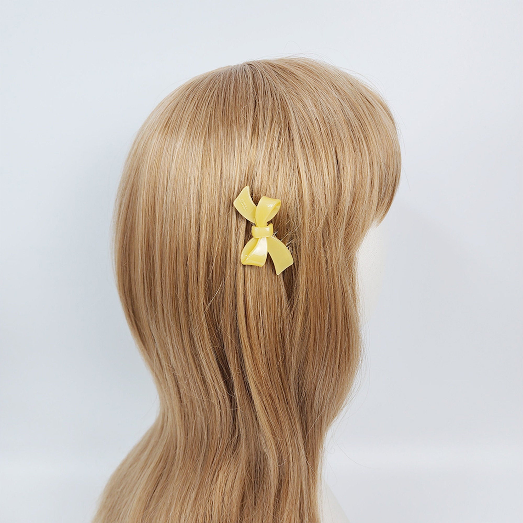 Tortoise Shell Double Ribbon Hair Comb Pin / Cute French Hair Pin / Hair Fork for Woman / French Barrette for Girls