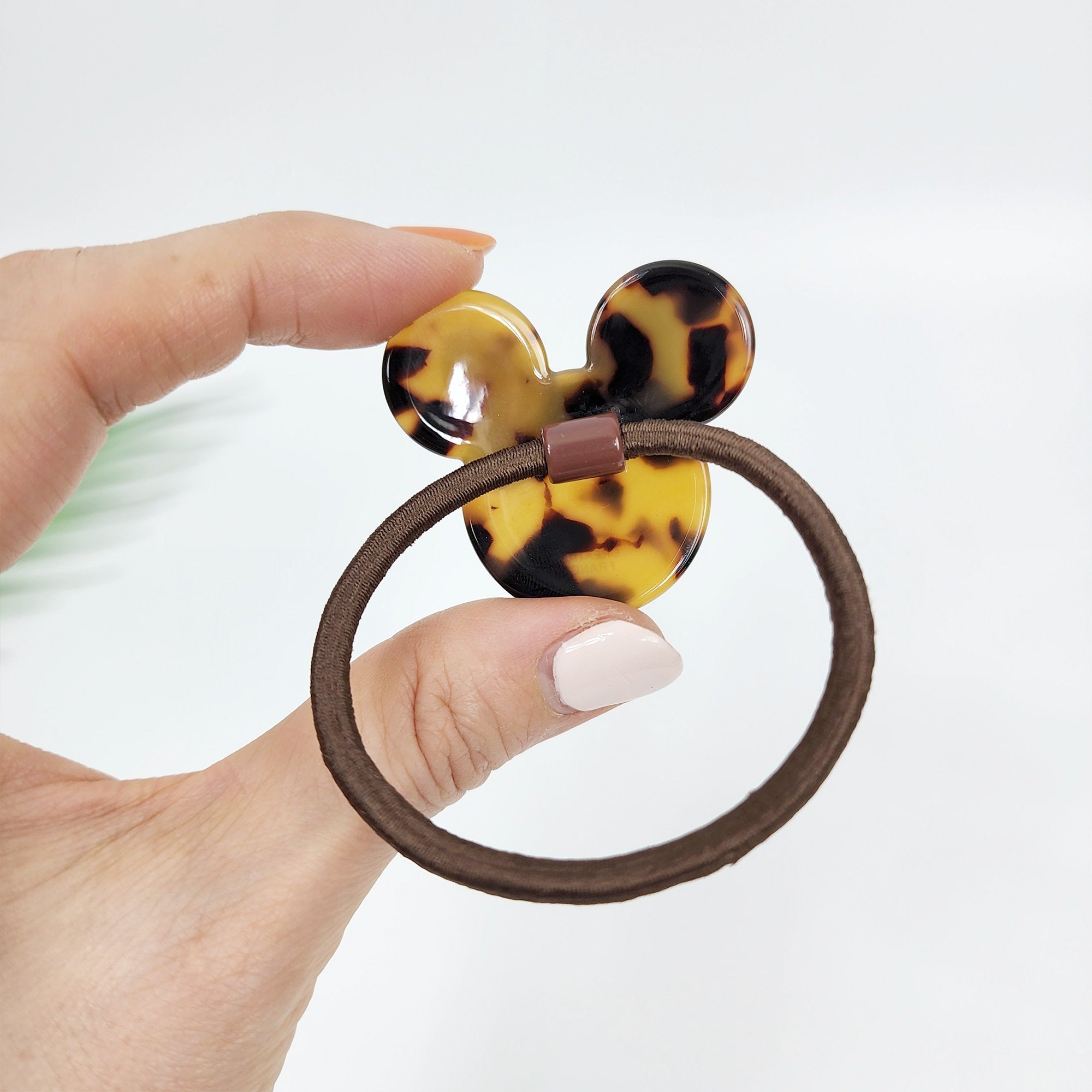 Pretty Mini Mouse Hair Tie / Cute Ponytail Holder / Hair Accessory for Woman / French Hair Pin / Hair Scrunchy