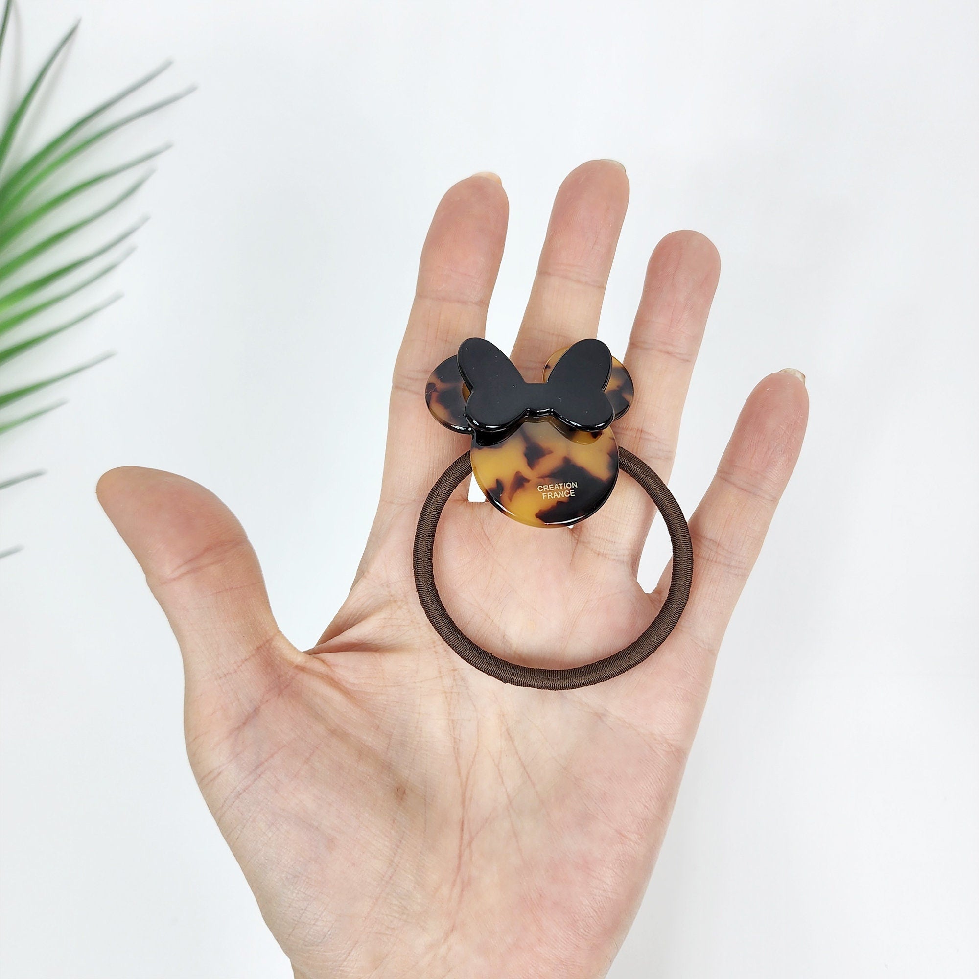 Pretty Mini Mouse Hair Tie / Cute Ponytail Holder / Hair Accessory for Woman / French Hair Pin / Hair Scrunchy