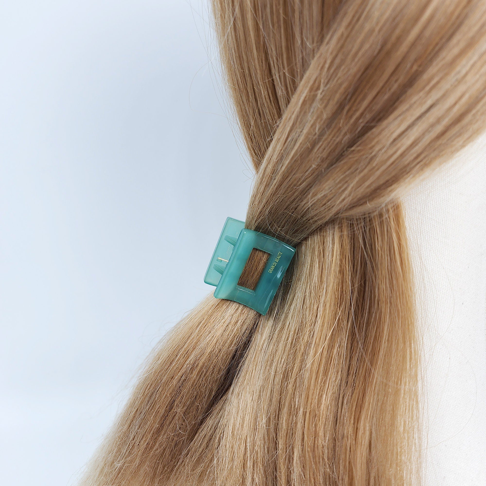 Pure Color Square Small Hair Clips / Cute Small Hair Claw Clip / Hair Barrette for Woman