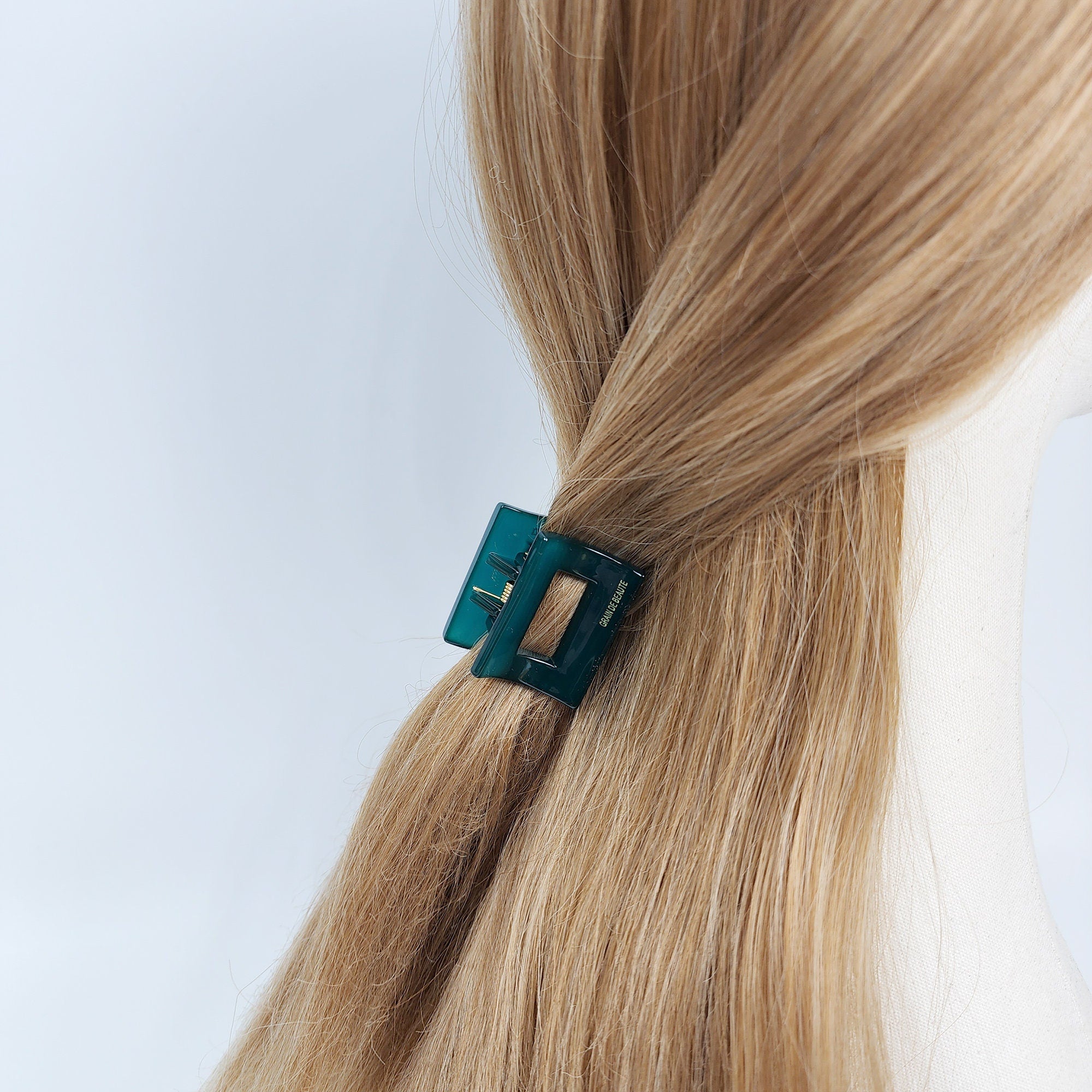 Pure Color Square Small Hair Clips / Cute Small Hair Claw Clip / Hair Barrette for Woman