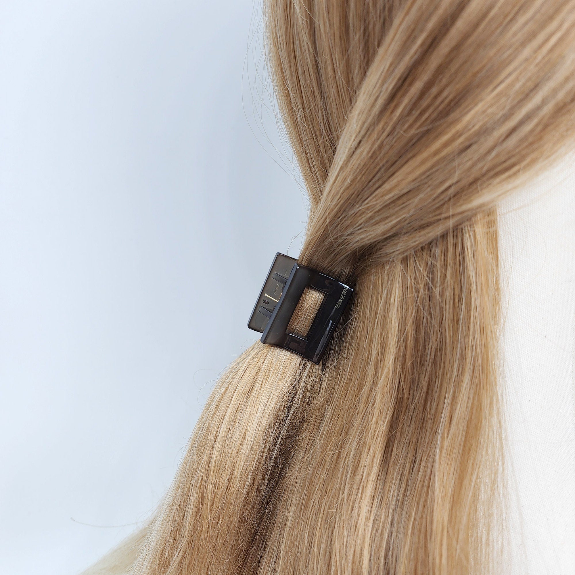 Pure Color Square Small Hair Clips / Cute Small Hair Claw Clip / Hair Barrette for Woman