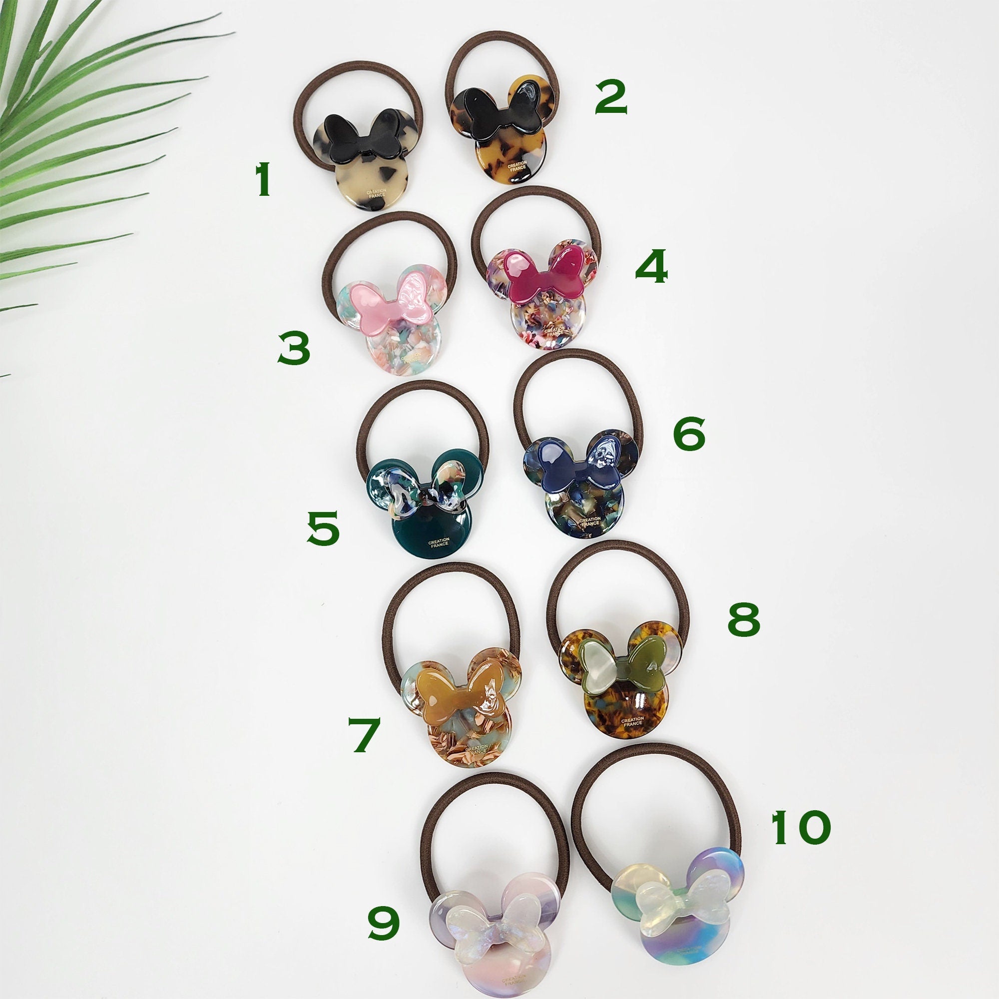 Pretty Mini Mouse Hair Tie / Cute Ponytail Holder / Hair Accessory for Woman / French Hair Pin / Hair Scrunchy
