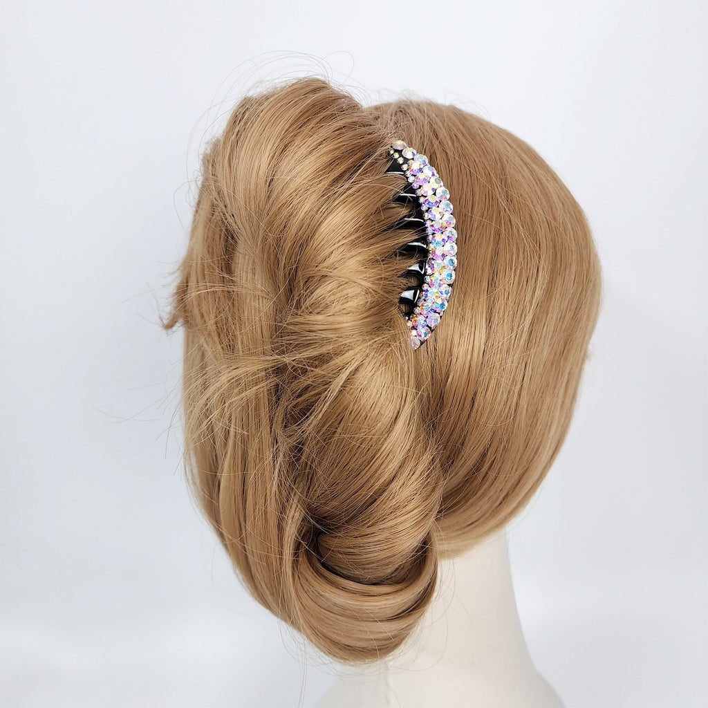 Luminous Hair Comb Pin with Cubic / Luxurious French Hair Pin / Hair Comb for Woman / Hair Fork for Thick Hair
