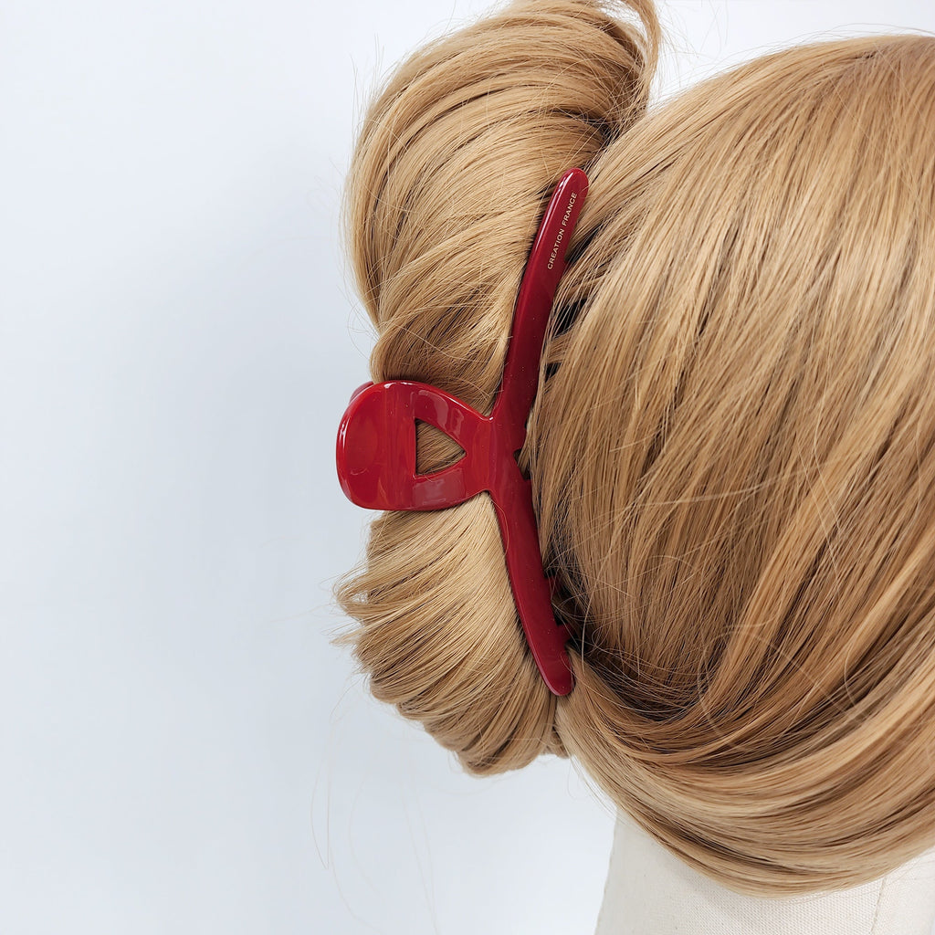 Leopard Big Twist Hair Clip (5.1 Inch) / Luxurious Pure Color French Hair Pin / Hair Barrette for Woman / Large Hair Claw Clip