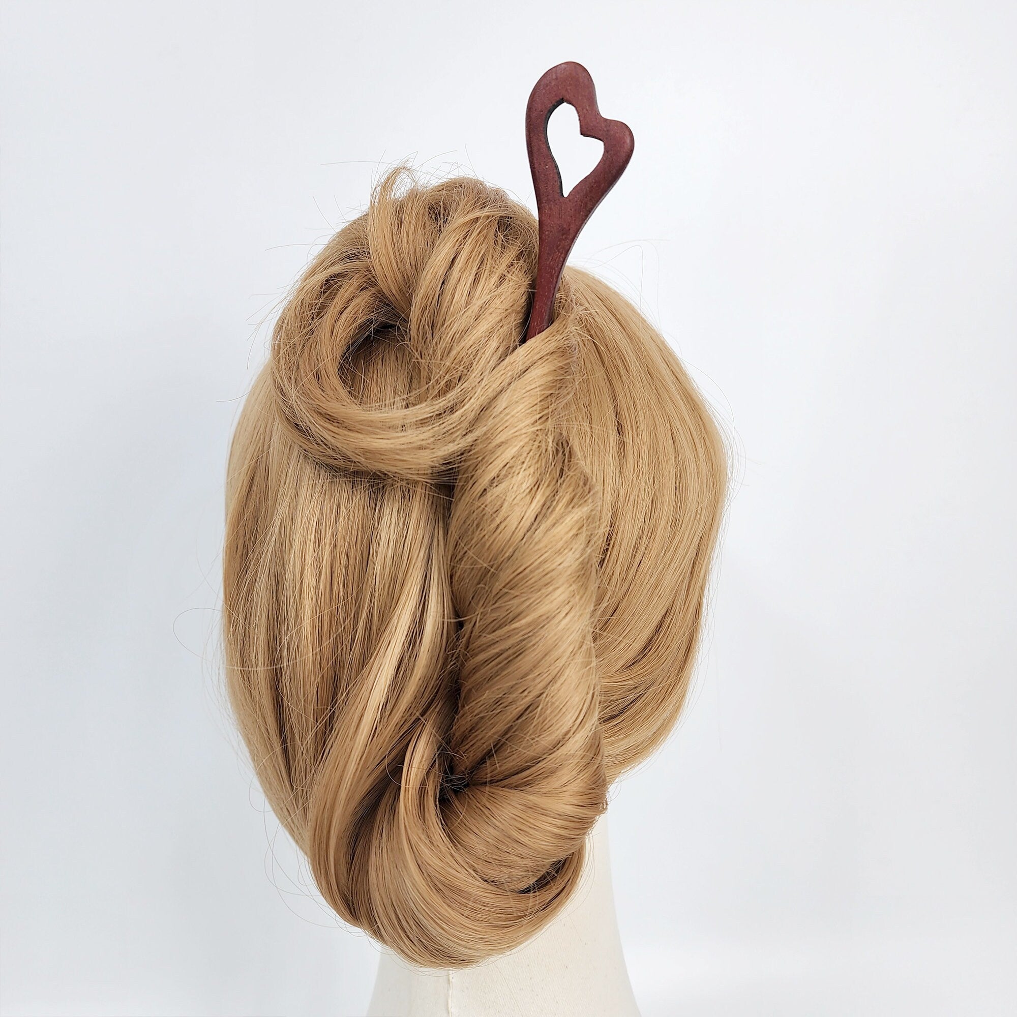 Real Wood Hair Stick (7.0 Inch) / Vintage French Hair Pin / Hair Fork for Thick Hair