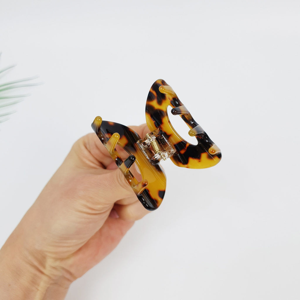 Beanie Hair Clip Claw (2.0 Inch) / Tortoise Shell Small French Hair Pin / Hair Barrette for Woman / Acrylic Hair Claw