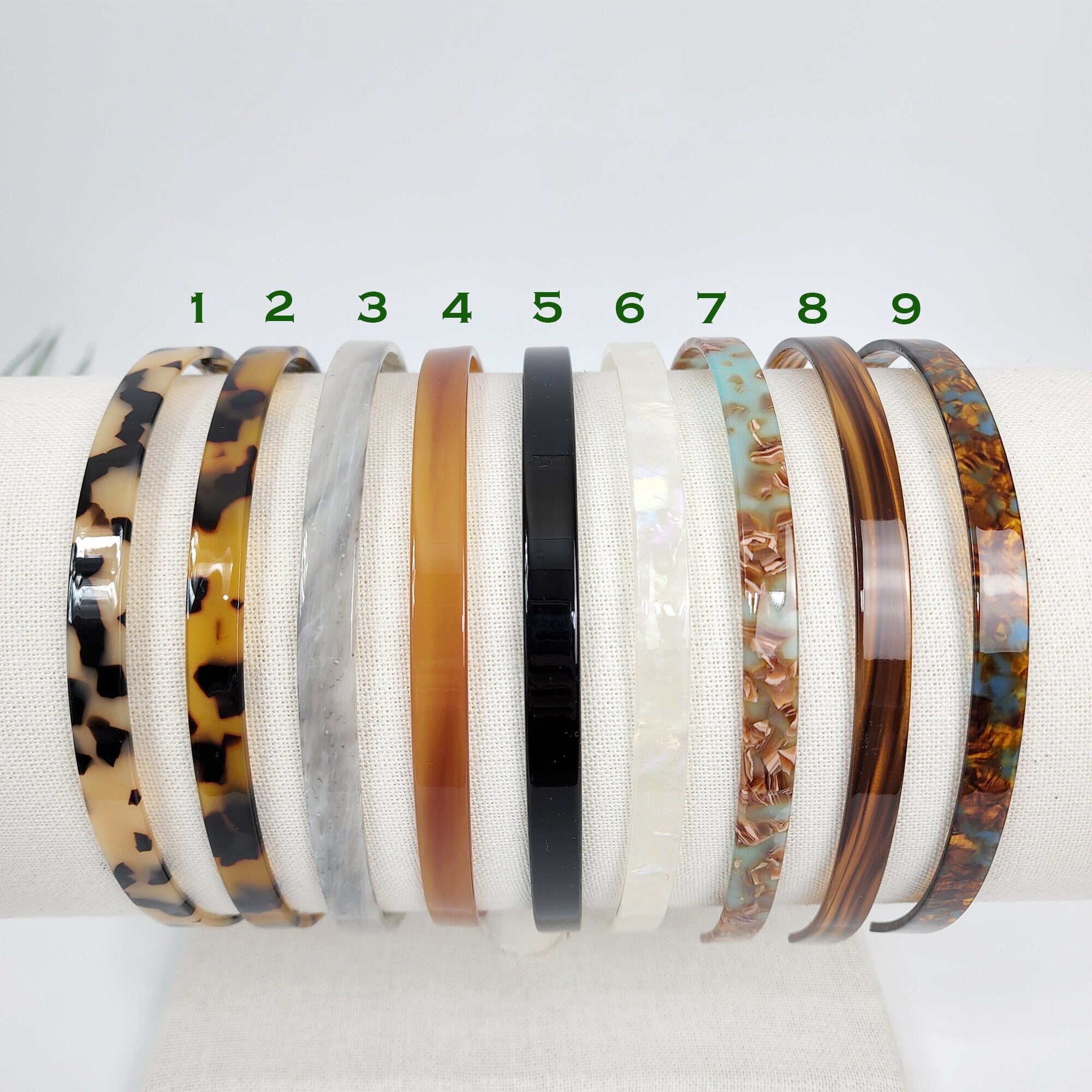 Tortoise Shell Simple Thin Headband / Simple Acrylic Alice Headband / Hair Accessory for Woman
