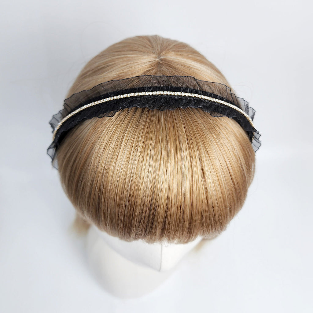 Lovely Crystal Thin Headband (0.8 Inch) / Simple Comfortable Alice Headband / Hair Accessories for Woman / Crystal Headband