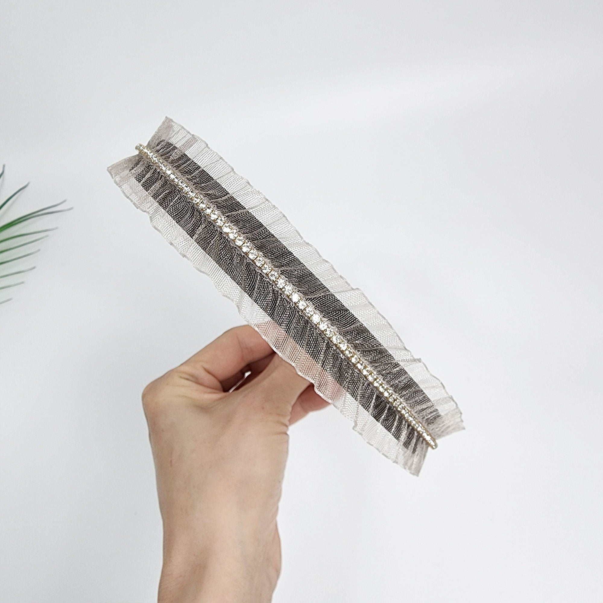 Lovely Crystal Thin Headband (0.8 Inch) / Simple Comfortable Alice Headband / Hair Accessories for Woman / Crystal Headband