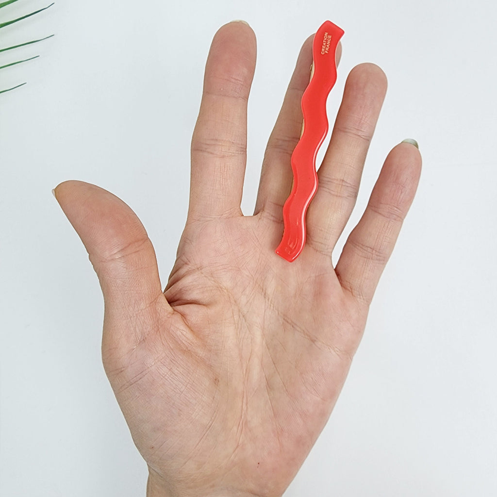 Vivid Color Wave Alligator Hair Clip (3.1 Inch) / Luxurious French Hair Pin / Hair Accessory for Woman