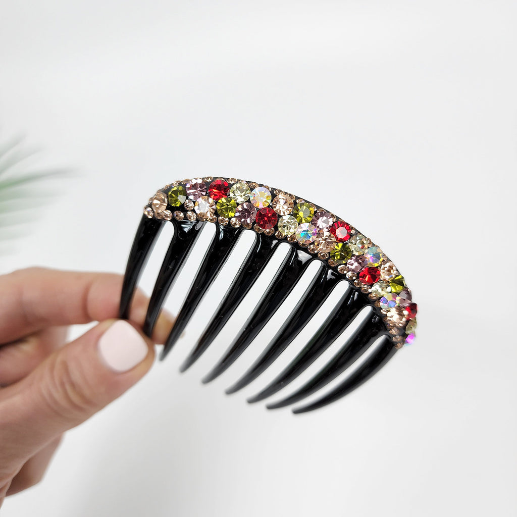 Luminous Hair Comb Pin with Cubic / Luxurious French Hair Pin / Hair Comb for Woman / Hair Fork for Thick Hair