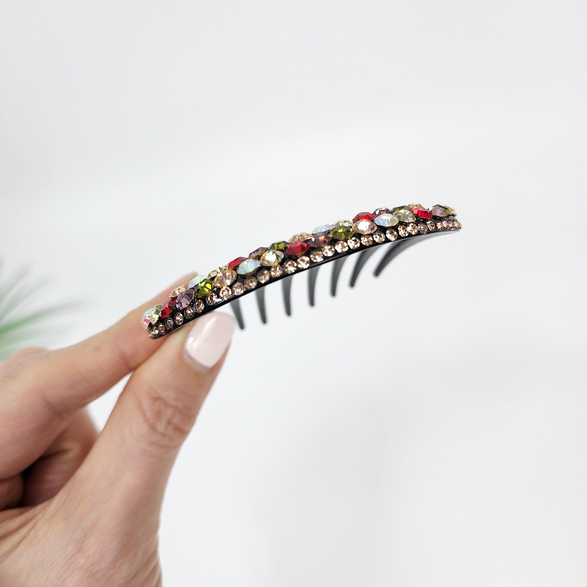 Luminous Hair Comb Pin with Cubic / Luxurious French Hair Pin / Hair Comb for Woman / Hair Fork for Thick Hair